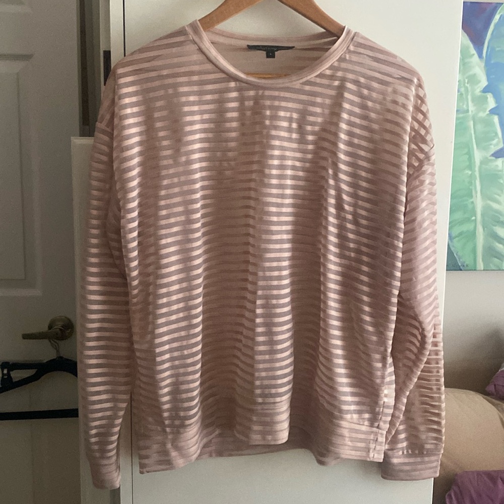 Pink stripe sheer Shirt